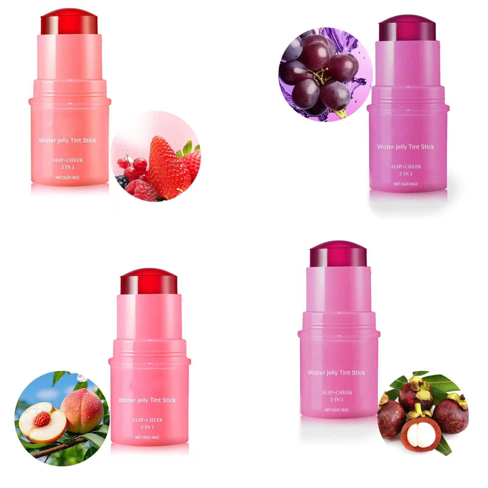 5g geléia matiz vara 3-em-1 sombra, lábio & bochecha blush hidratante maquiagem de longa duração para olhos/cara/lábios beleza brilho vara