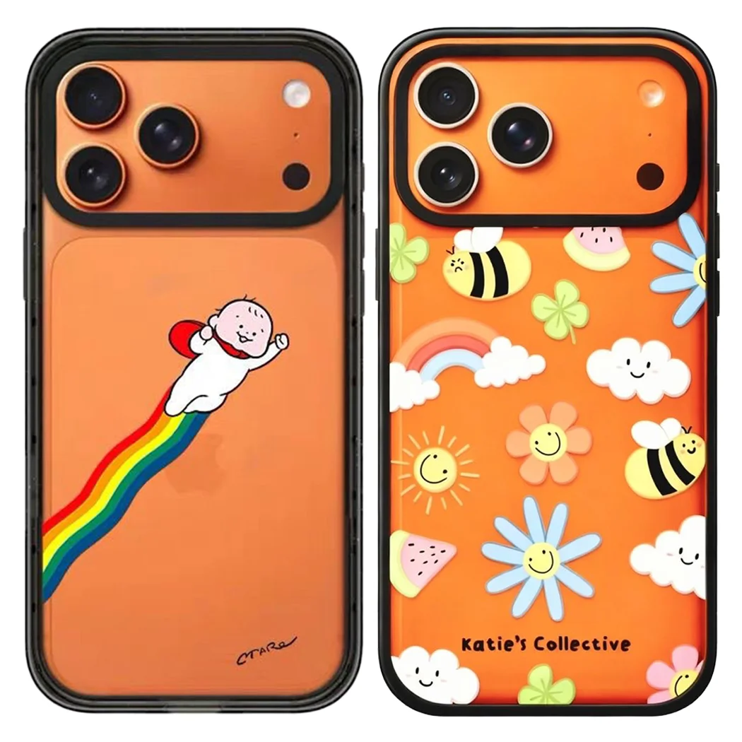

Магнитный чехол Honeybee Cloud с акриловой черной рамкой: совместим с IPhone 17, 16, 15, 14, 13, 12 Pro Max 17 Air