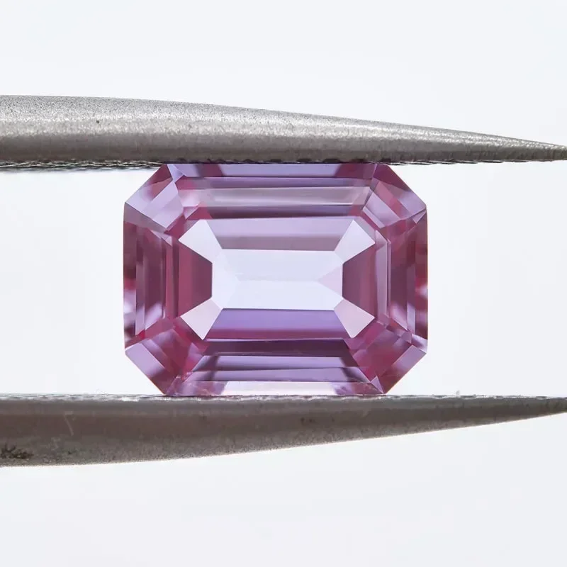 

NEW Lab Grown Alexandrite Stone Emerald Shape Purple Color Charms Beads Selectable AGL Certificate for Diy Jewelry Making Materi