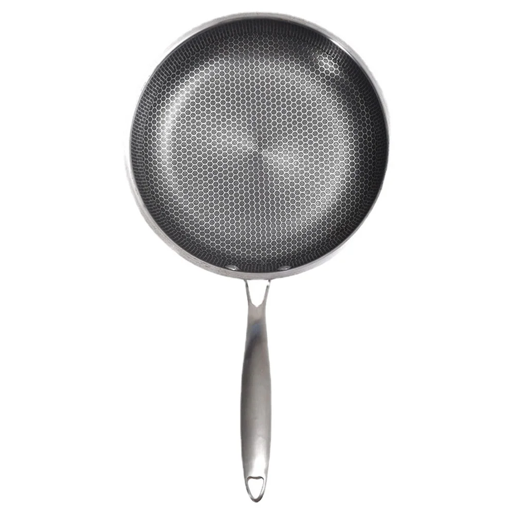 

Stainless Steel Frying Pan Camping Picnic Frying Pan Honeycomb Bottom Steak Frying Pan stainless steel egg pan