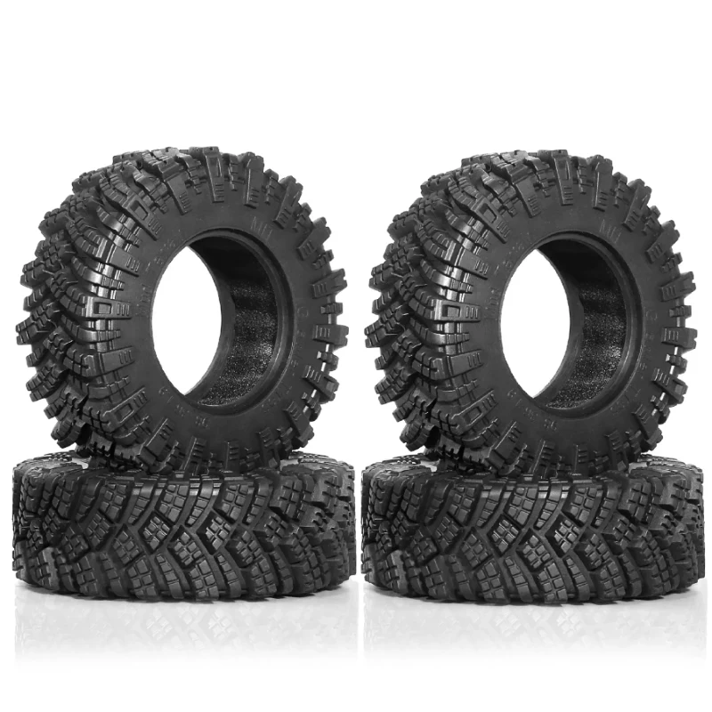 

4pcs 98mm 1.9" Soft Rubber Tire Wheel Tyre for 1/10 RC Crawler Car Axial SCX10 Pro Capra Traxxas TRX4 RC4WD D90 Redcat Upgrades