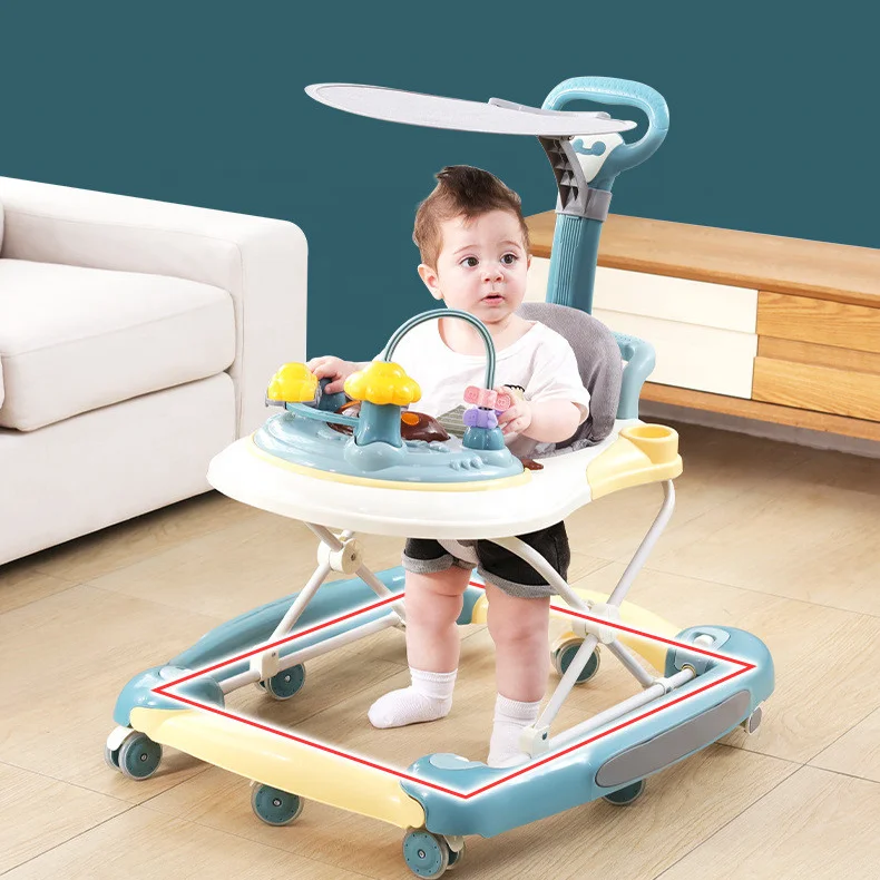 

New style Multifunctional baby walker with awning anti-rollover sitting adjustable rocking and assisting walking baby walker