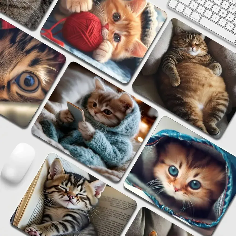 

Cat Cute Kitten Animation Keyboard Mat Table Mat Students Gabinete PC Gamer Desktop Mouse pad for PC Computer Table