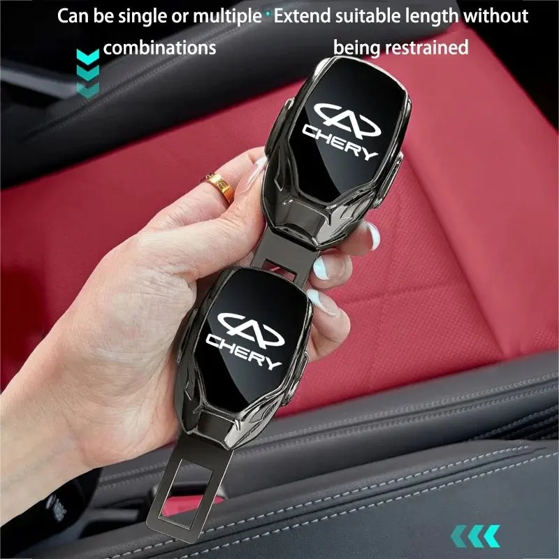 Car Seat Belt Extension Plug Buckle Seatbelt Clip Adjustable Extender For Chery Tiggo 2 3 4 5 6 7 8 3X 5X Pro  Auto Accessories