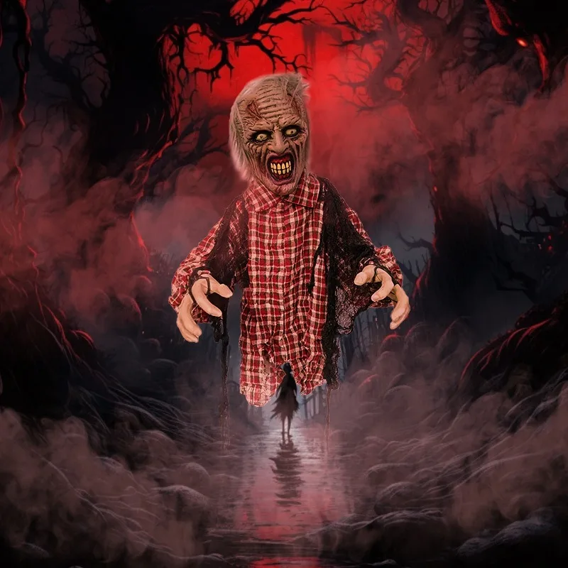 

New Halloween Decorations Zombie Horror Half Dummy Decorations Room Escape Haunted House Props