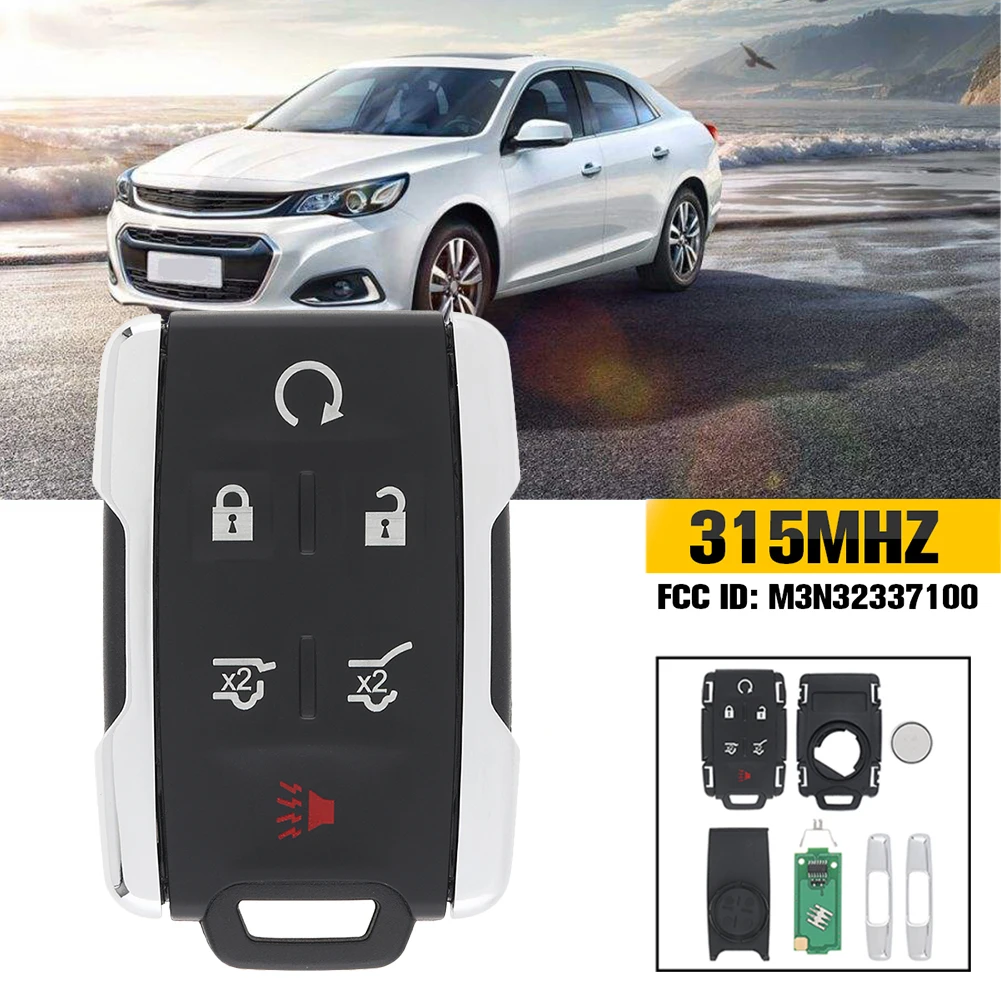 6 buttons 315Mhz Smart Remote Key Keyless Fob For Chevy Tahoe Suburban M3N32337100 CR2032 For GMC Yukon XL 2015 2016 2017 2018