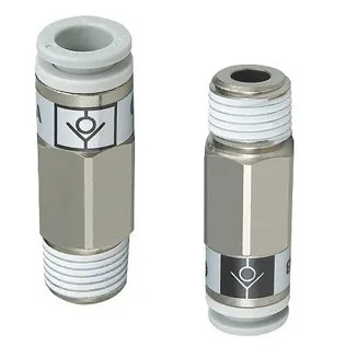 Smc Terugslagklep AKH06A / 08B / 10A / 12B / 04A-M5-01-02-03-04S Wit Koper Connector