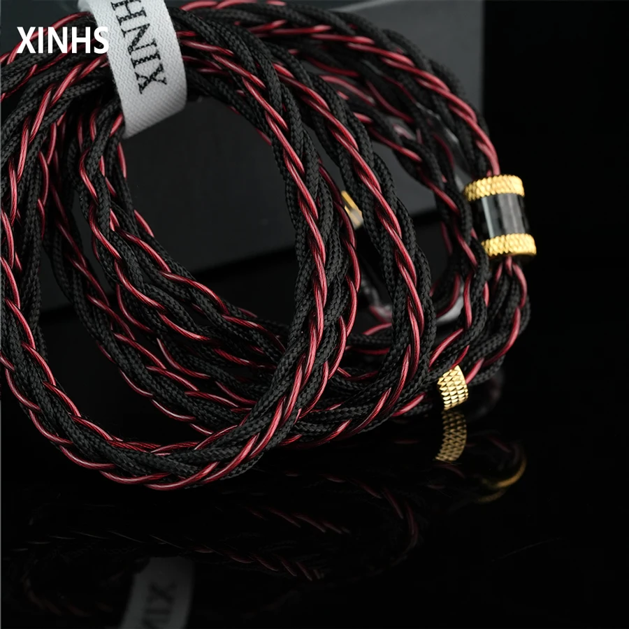 XINHS XH113 "Midnight Rose" 8 núcleos 7N OCC cabo de atualização de fone de ouvido HiFi de alta resolução |   Plugue de 2,5 mm/3,5 mm/4,4 mm