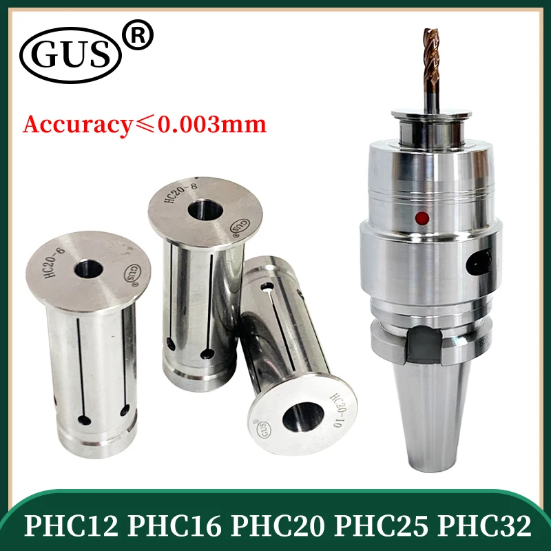 Precisión 0,003mm PHC12 PHC16 PHC20 PHC25 PHC32 PHC portabrocas hidráulico para torno cnc BT30 BT40 BT50 HSK63A portaherramientas de husillo