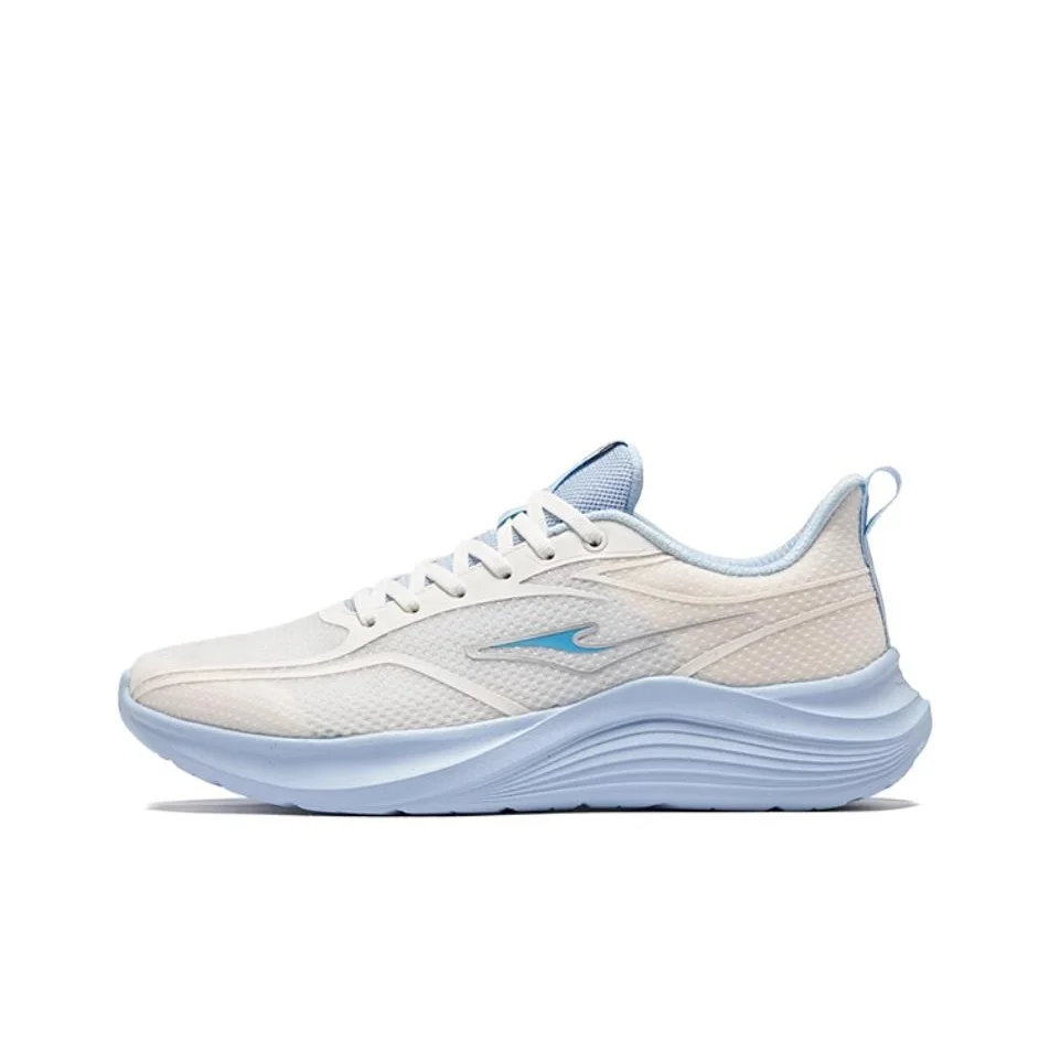 Erke Breathable And Wear resistant Low top Casual Running Shoes Men's White Blue 51125103469-005