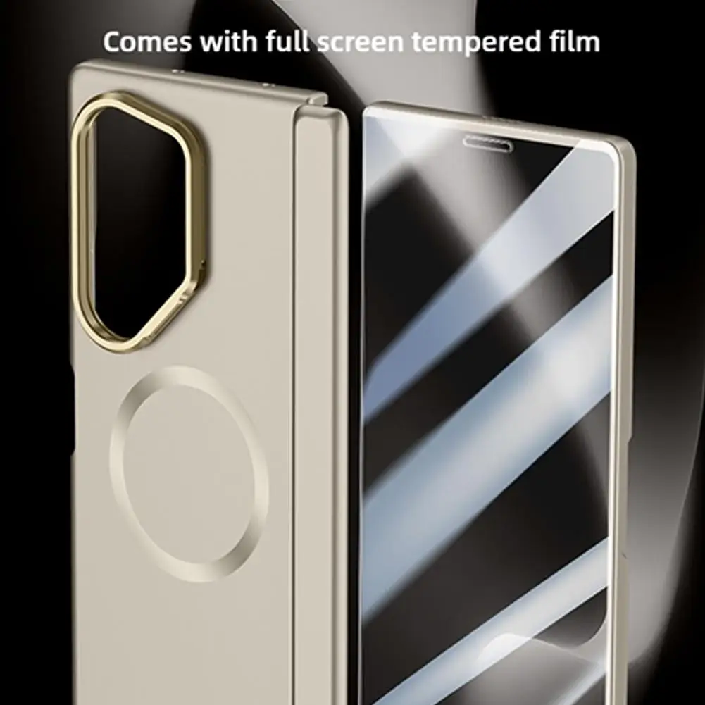 For Samsung FOLD6 Skin Sensitive Chain Protective Cover For Zfold6 Lens Bracket Shaft Anti-fall Full Cover Film