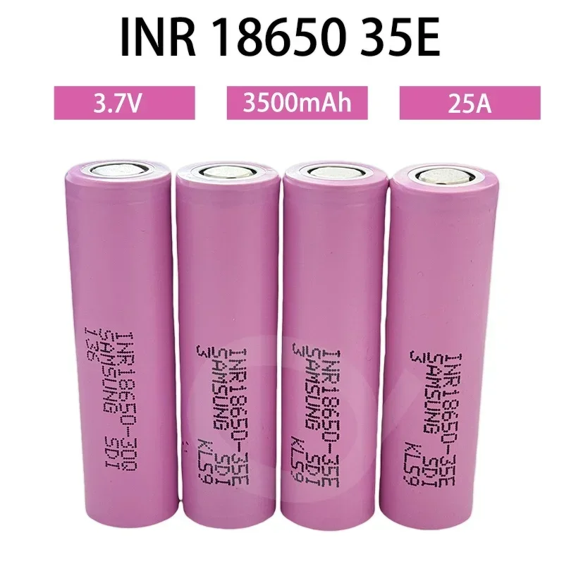 Free delivery of 100% original rechargeable battery 18650 3500mAh 25A discharge INR18650 35E 3500mAh 18650 lithium-ion 3.7v