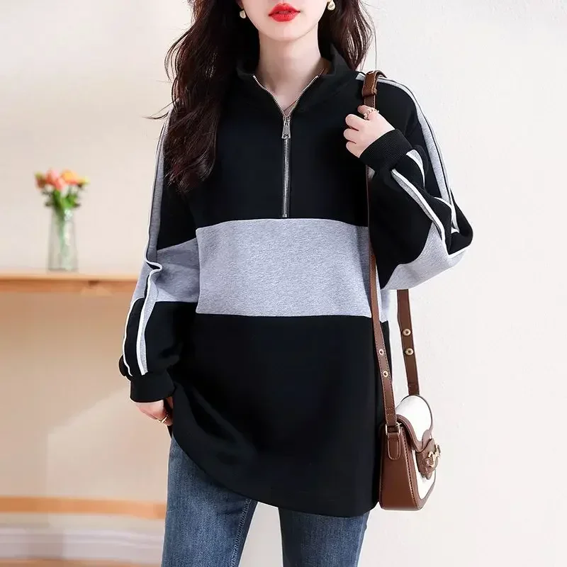 

Baggy Pullovers Korean Long Loose Female Top 2000s Youthful Clothes Y2k Vintage Streetwear Clothing Matching Women's Sweatshirts