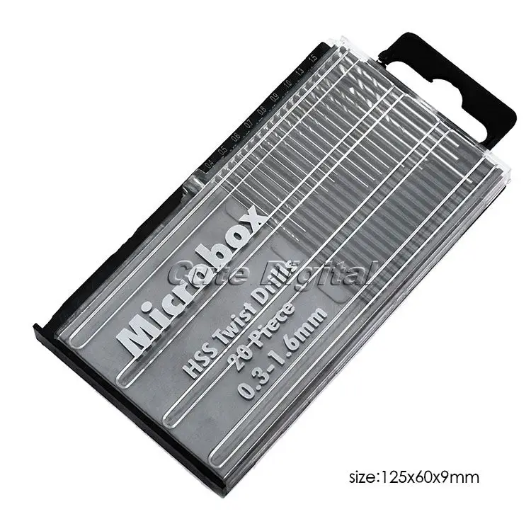 20 قطعة 0.3 مللي متر-1.6 مللي متر HSS ماكينة حفر صغيرة أدوات HSS مايكرو تويست الدقة مجموعة لقمة مثقاب مجوهرات النجارة أداة إصلاح أدوات كهربائية