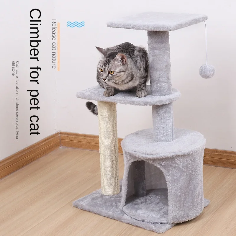 Pet Supplies New Sisal Cat Catch Column Nest Cat Climbing Frame Jump Platform Grinding Claw Cat Toy Supplies