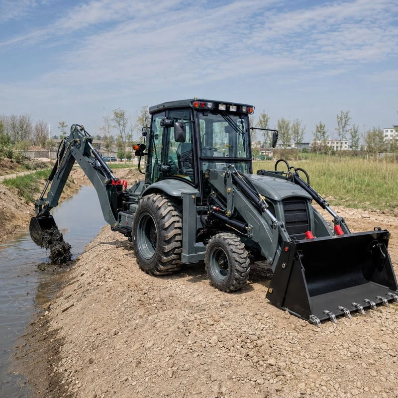 1Ton Loader Bucket Digging Arm High Mobility Excavator Loader Customized Equipment Backhoe Loader for Building Site Loading