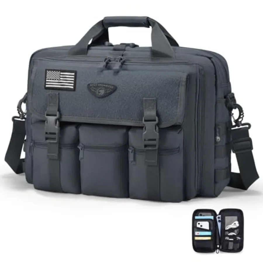 

Большая тактическая сумка для ноутбука для мужчин, военная сумка для компьютера 17,3 дюйма, портфель с отделением для паспорта, сумка-мессенджер для ручной клади