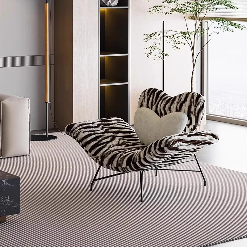 

Modern Designer Living Room Chairs Butterfly Luxury Tumbonas Metal Living Room Chairs Relax Girl Poltrona Postmodern Furniture