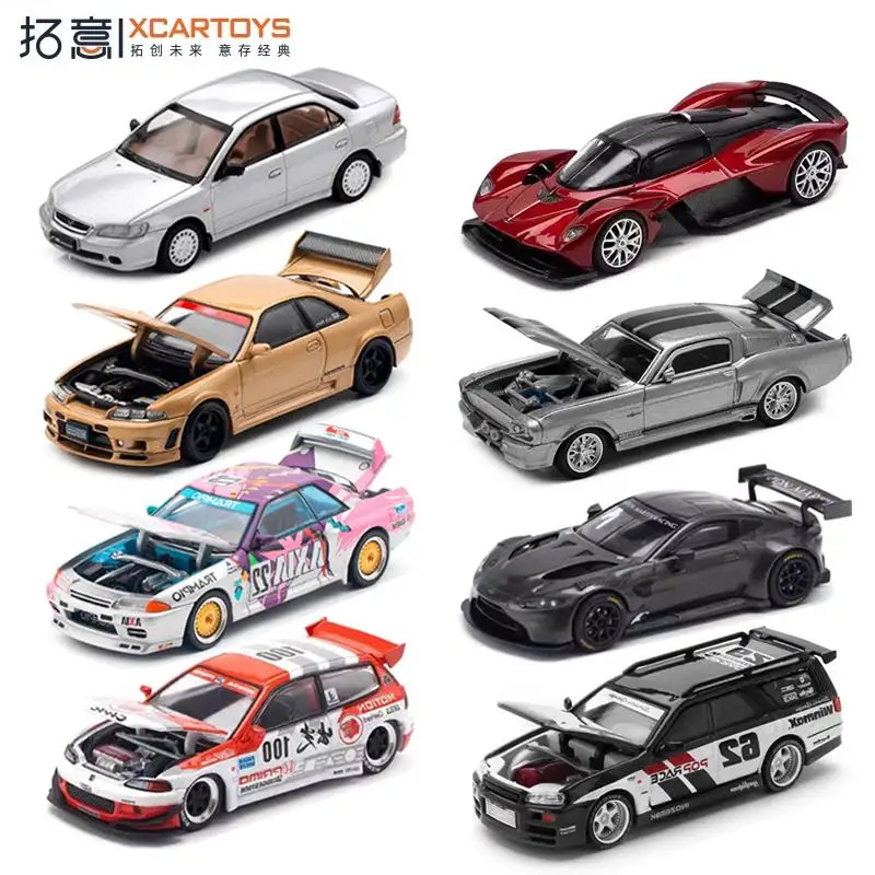 XCARTOYS POP RACE 1/64 Mercedes Lambocini Ramo Yaris Aston Martin Nissan Honda Cars Alloy Toys Diecast Model Kids Toys Boys