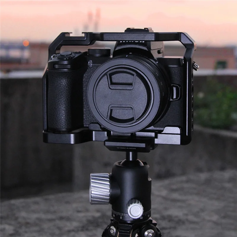 

ABZZ-Camera Cage Frame For Nikon Z50 SLR Cold Shoe Mount Vertical Shooting Microphone Holder DIY Extension Kit