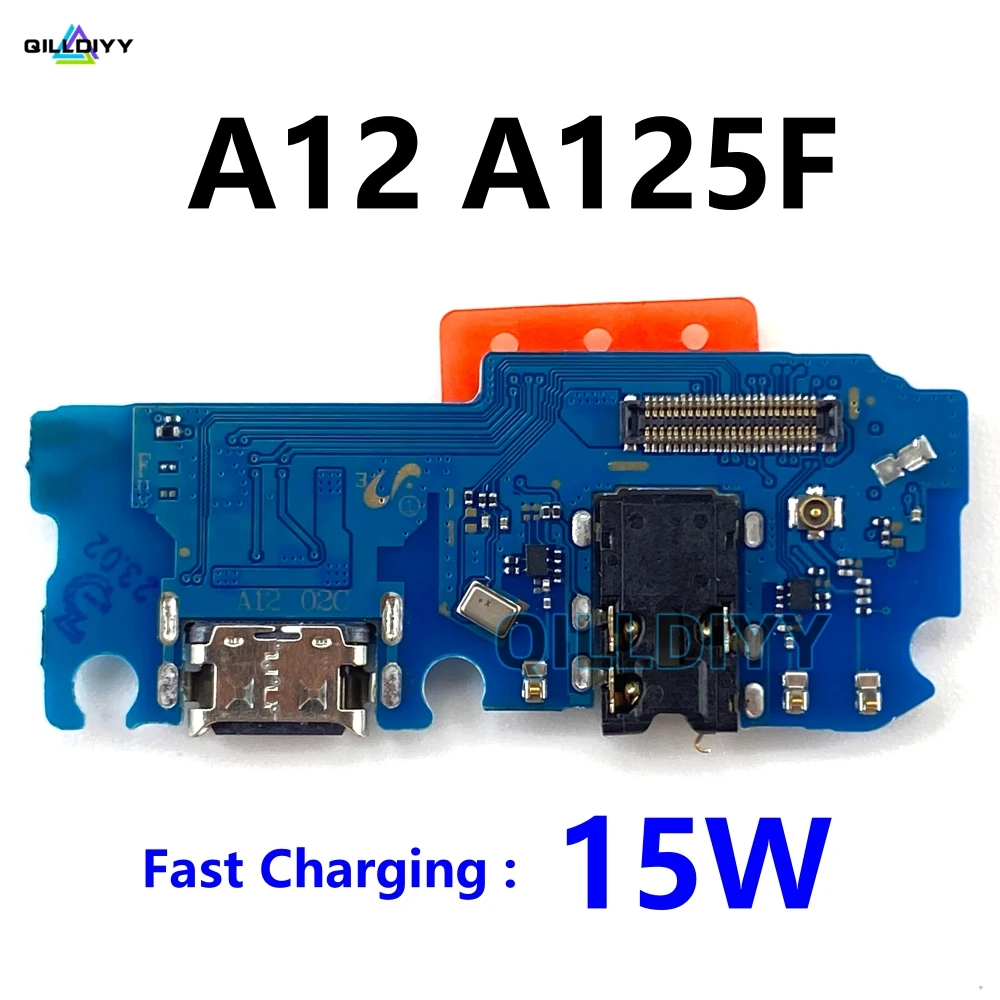 For Samsung Galaxy A12 A125F USB Charging Connector Board Charger Dock Port Microphone Type C Tail Plug Flex Cable SM-A125F