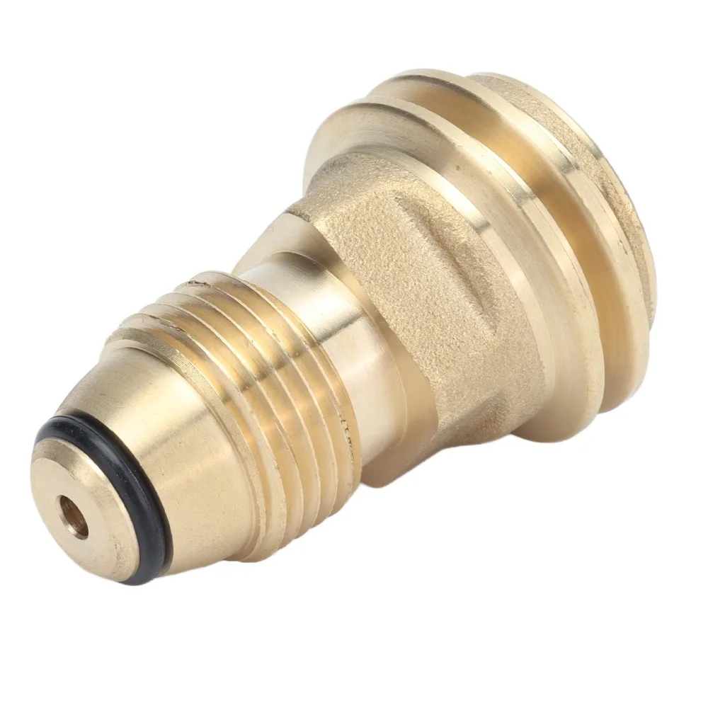 

Solid Brass Propane Tank Adapter For LP Tank Service Valve Quick Connect Gas Tank Adapter Converts POL to QCC1/Type1