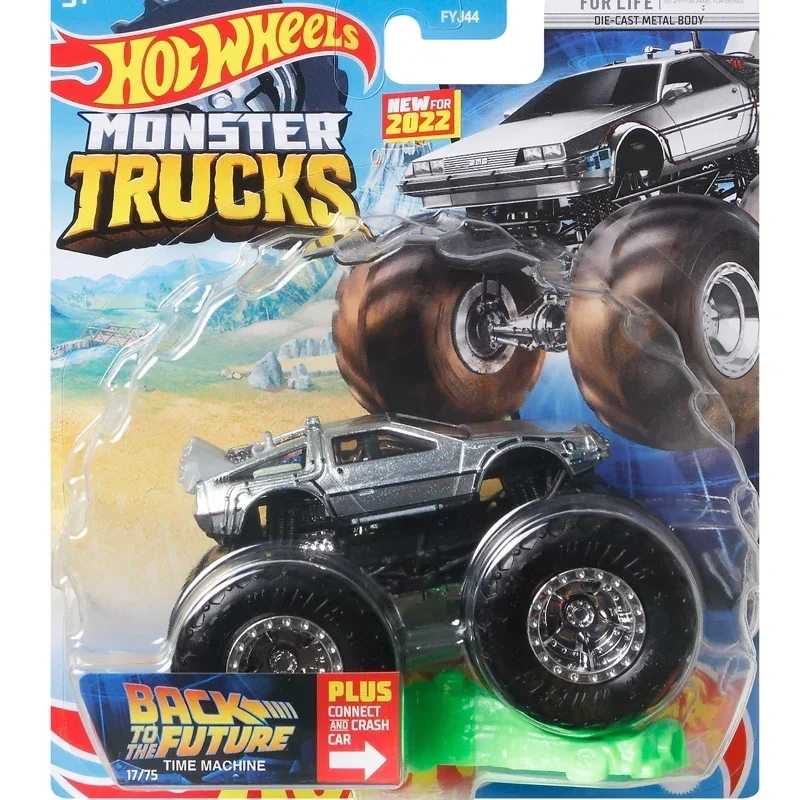 Hot Wheels-coche Monster Trucks Original para niños, juguetes fundidos a presión, Big Foot Voiture, Back To Future Dodge Charger, Batman, 1/64