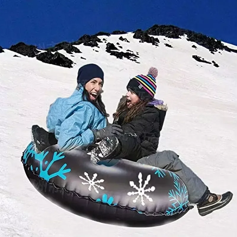 for Winter Inflatable Plastic Sled Toys Custom Drag Sled Equipment Snow Tube Sled Wholesale Winter Supplies
