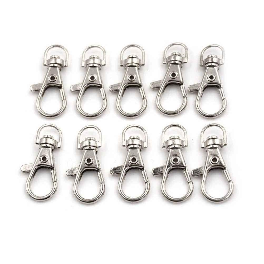 10Pcs/set Lobster Clasp Swivel Trigger Clip Snap Hook Bag Car Key Rings Keychain-New