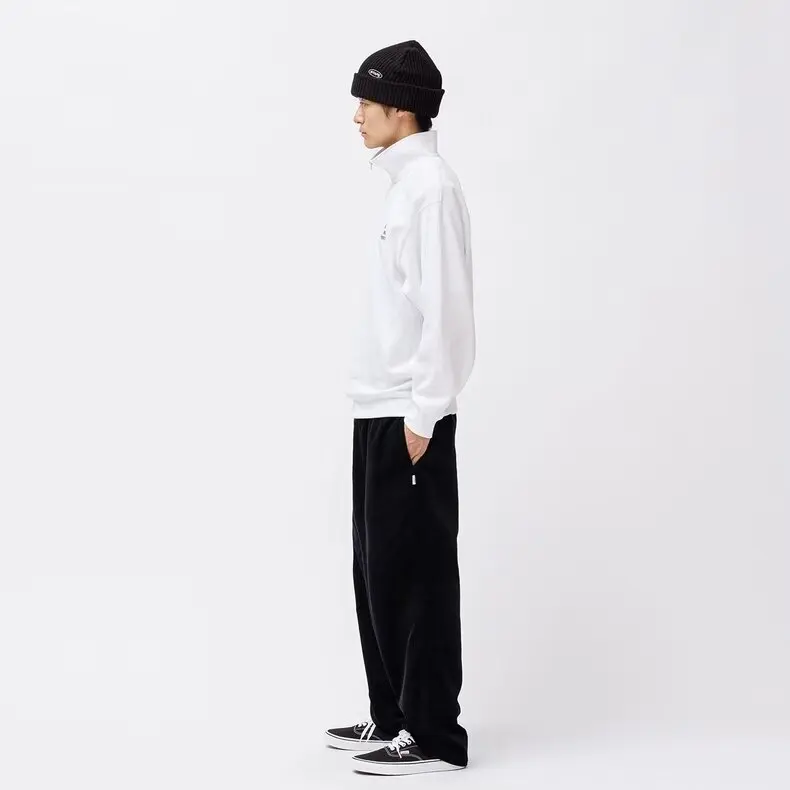 WTAPS Unisex Skull Pattern Knitted Sweater Japanese RetroStreetwear Heavyweight Loose Fit Long Sleeve Casual Couple Pullover Top