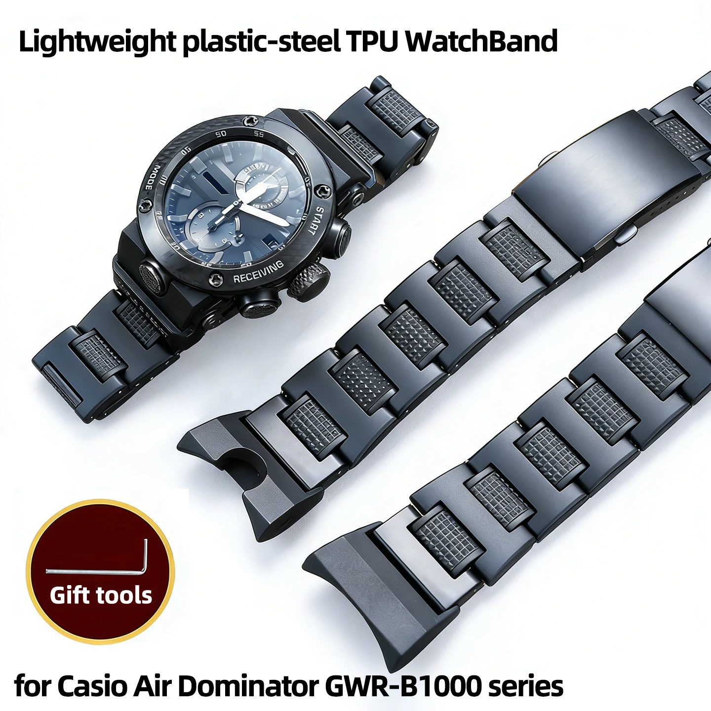 

Модифицированный легкий пластиково-стальной ремешок для часов Casio Air Dominator серии GWR-B1000, сменный мужской ремешок, аксессуары для часов