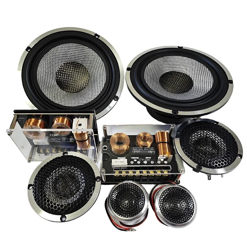 6,5-Zoll-Auto-Woofer-Lautsprecher, 125 W RMS-Leistung, 6,5-Zoll-3-Wege-Komponenten-Autolautsprecher mit hoher Qualität für Auto-Audio