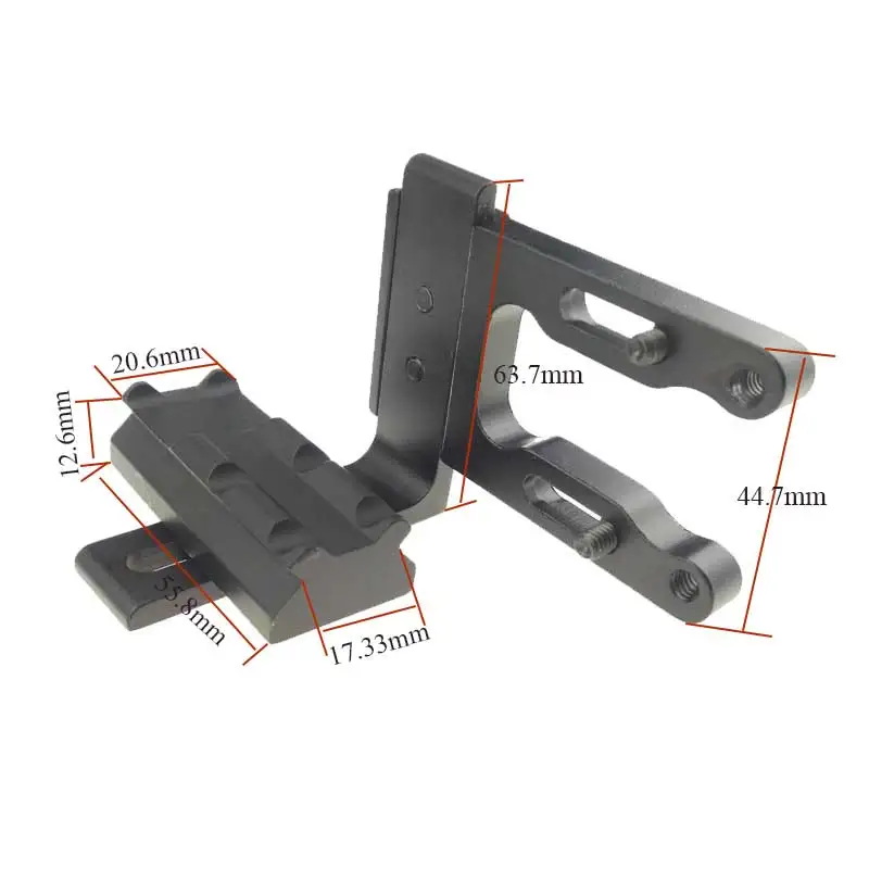 Hunting Archery CNC Bow Sight Aiming Lamp Bracket Mount for Red Dot Laser Sight Reflex Sight Fits Compound Bow Recurve Bow