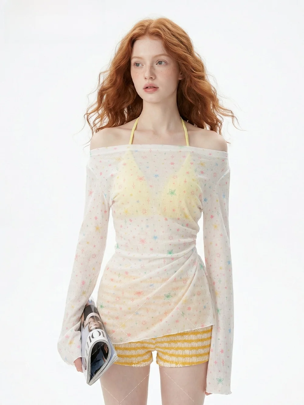 

Conservative Long Sve Two Piece Swimsuit for Women Thermal Spring Bathing Suit Slimming Cover up Holiday Swimwear