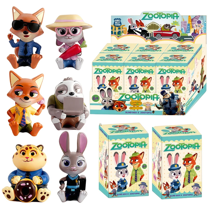 

Disney Zootopia Judy Hopps Nick Wilde Ленивец Бенджамин Clawhauser Аниме Фигурки Модель Слепая коробка Игрушки Украшения Рождественские подарки