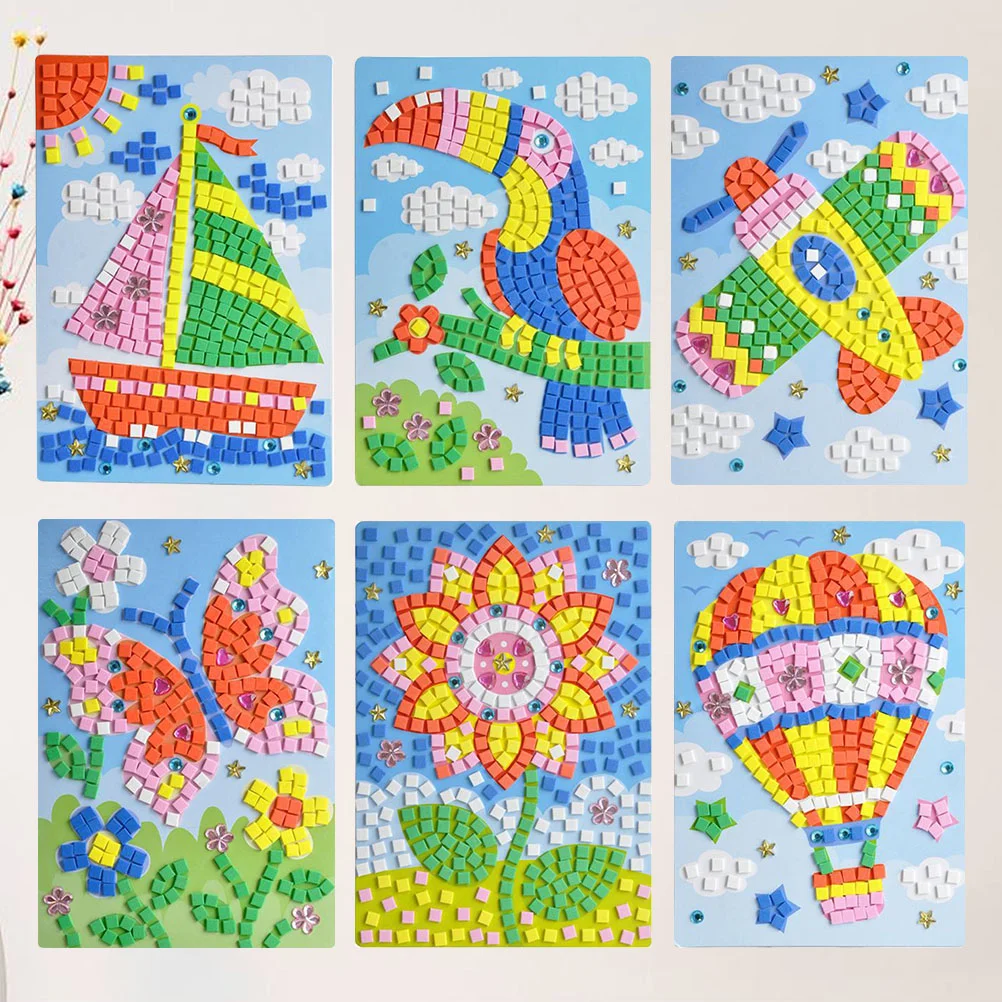 

Crafting Supplies for Kids Mosaic Sticker Picture DIY Stickers Kit Children
