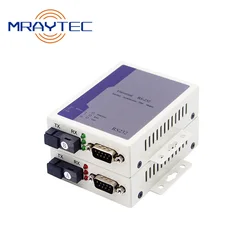 Serial RS232 Fiber Modem Optical Fibre Media Converter DC5V Duplex SM 20km SC ST FC DB9 Pin Connector