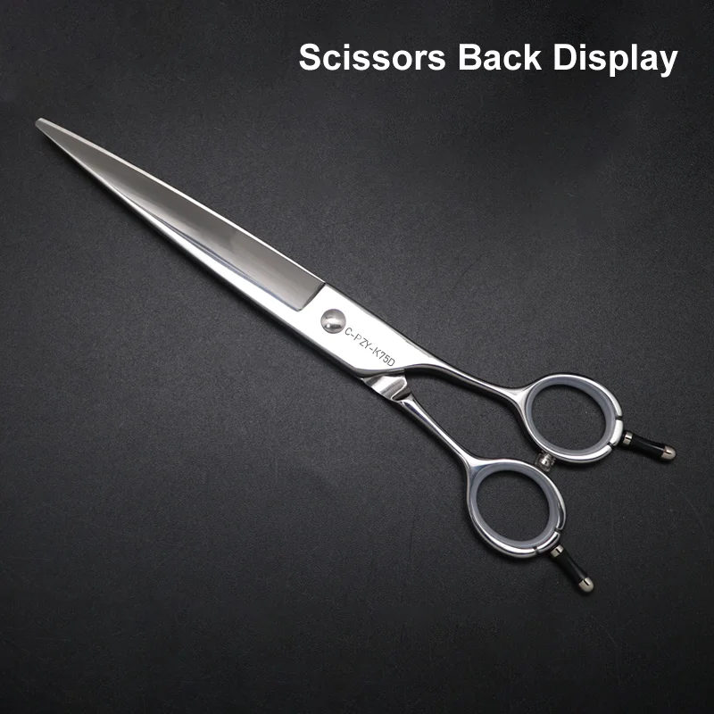 Crane 7.5 Inch Professional Grooming Wide Scissors Straight Shear for Dogs Pet Grooming VG10 Suitable For Medium And Large Dogs