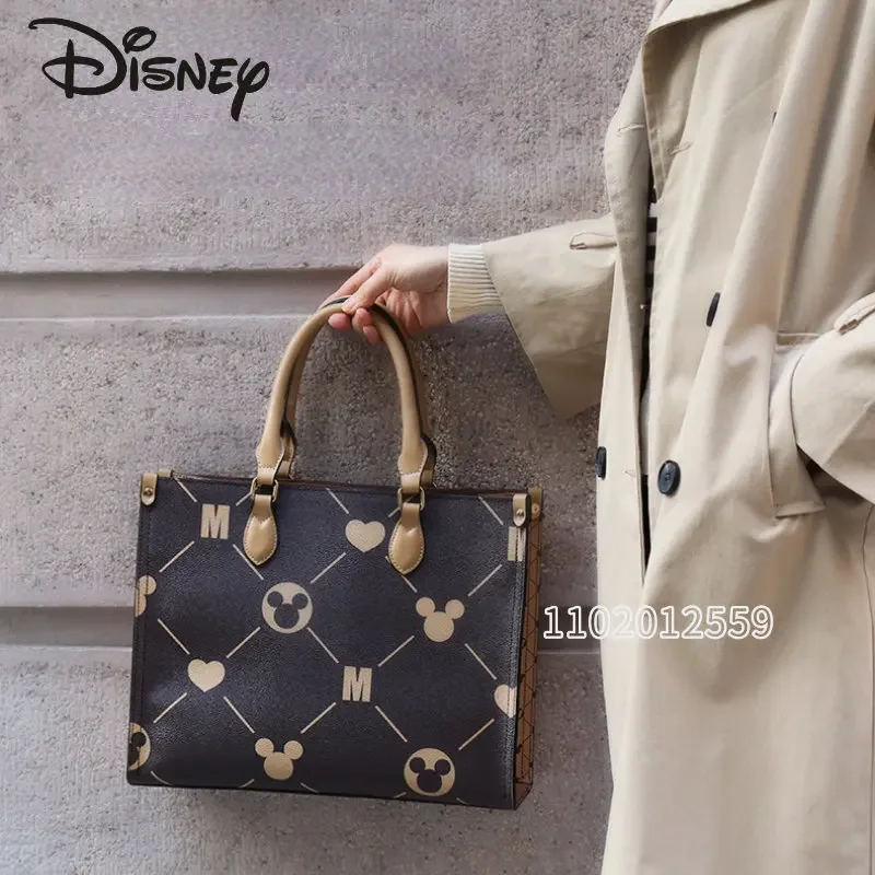 Disney Mickey New Women's Bag Luxury Brand Original 2-Piece Set Fashion Women's Handbag Cartoon Cute Tote Bag Large Capacity