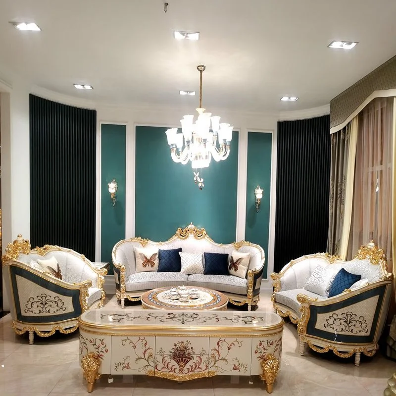 

# Итальянский роскошный модульный диван-комплект - диван с французским европейским резным деревянным каркасом, 1-2-3-местная мебель для гостиной, для отелей и вилл