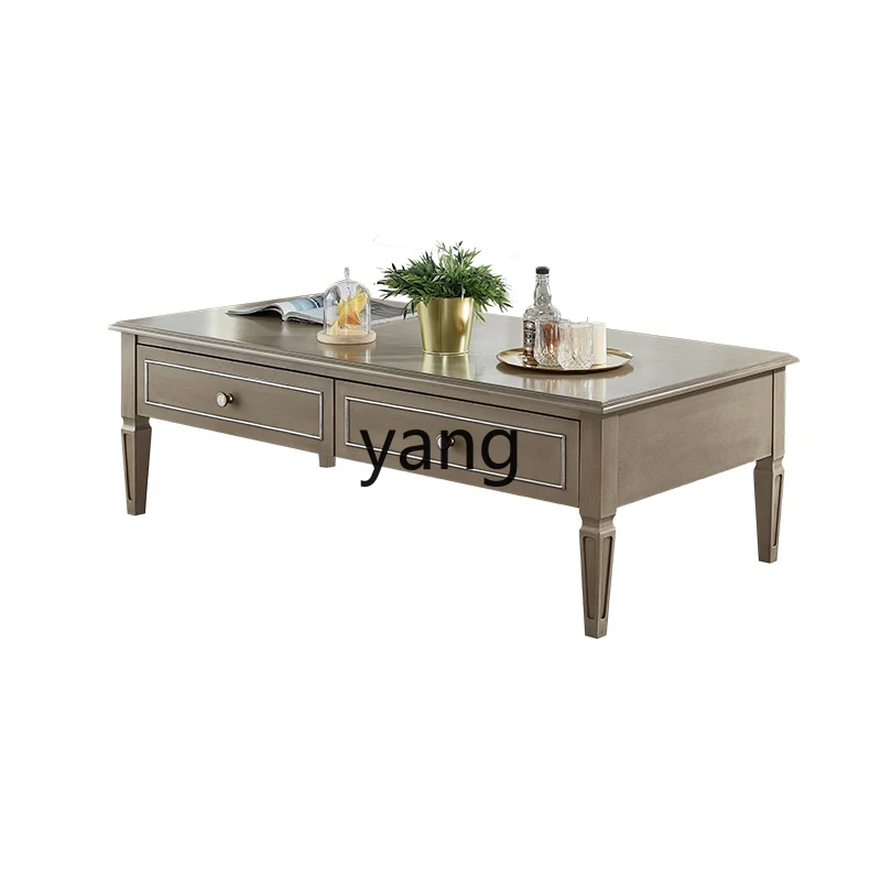 

Yhl Simple Living Room Tea Table Small Apartment Country Storage Side Table Rectangular Tea Table