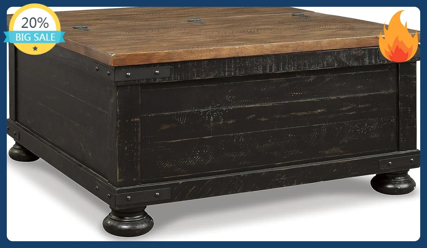 

Big Clearance Sale BestsellerBestseller[New Arrival!]Valebeck Farmhouse Lift Top Coffee Table with Storage, Distressed Brown & B