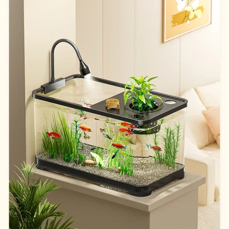 Reptiles Box PET+ABS Plastic Anti Drop Aquarium Fish Tank with Basking Platform High Definition Large Transparent Turtle Tank