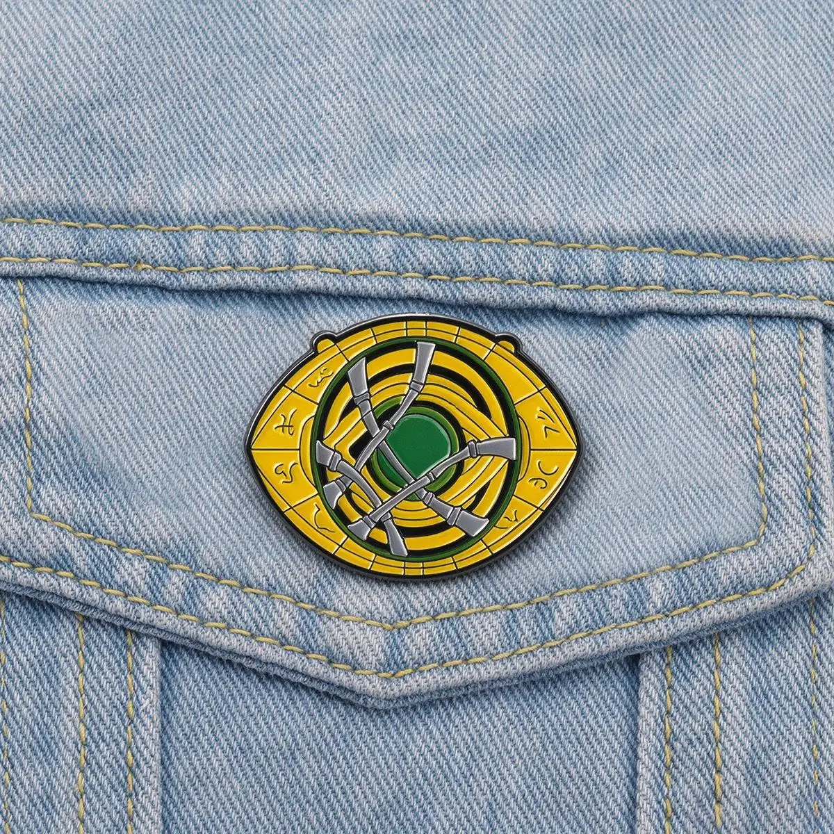 Movie Eye of Agamoto Enamel Brooch Cartoon Funny Backpack Lapel Metal Badge Cosplay Clothing Accessories Jewelry Gift For Friend
