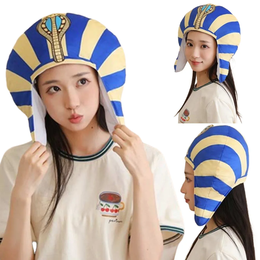 

Fancy Dress Egyptian Pharaoh Crown For Men Historic Stage Performance Costume Accessories Man Roleplay Fantasia Party Props