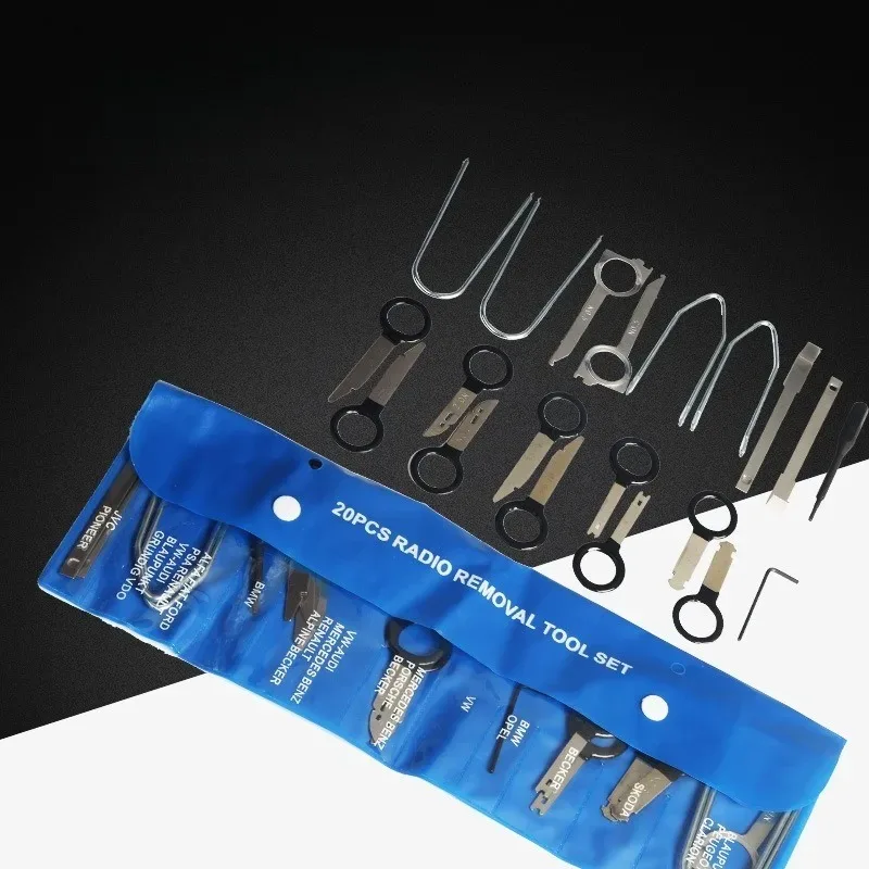 

Новинка для автомобильного радио, комплект ключей для установки аудио, 20 шт., набор инструментов для удаления стереоприборной панели CD-плеера, автомобильные аксессуары