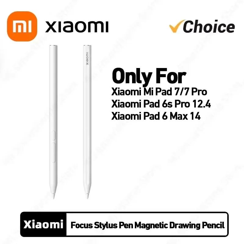 قلم Xiaomi Focus Stylus لـ Xiaomi Pad 7 / 7Pro Mi Pad 6s Pro 12.4 Tab 8192 مستوى تحسس قلم رسم مغناطيسي للكتابة