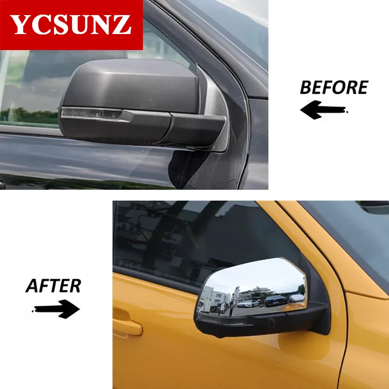 Side Rearview Mirror Cover Protector For VW Volkswagen Amarok 2023 2024 2025 Car Exterior Accessories Double Cabin