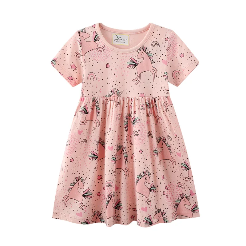 

Girls Clothes Summer Cotton Princess Dresses Short Sleeve Kids Dress Party Baby Dresses for Children Clothing Unicorn 2-8Y