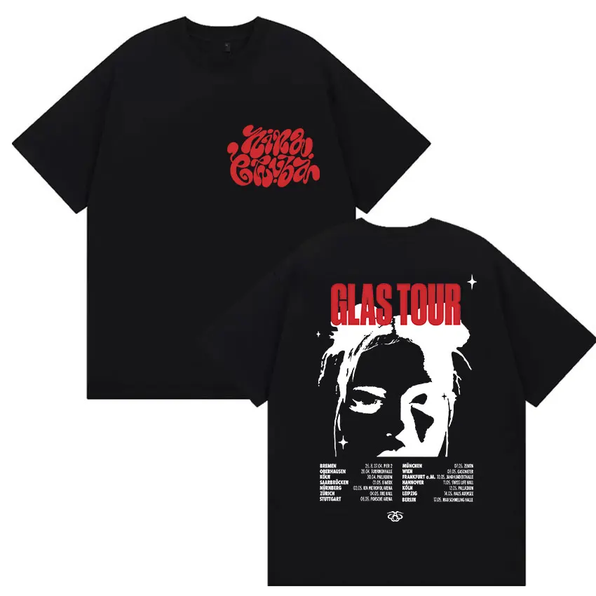 المغني نينا تشوبا جولة 2025 ميرش تي شيرت الرجال النساء ريترو عالية الجودة موضة تي شيرت عادية المتضخم القطن تيز الشارع الشهير #6